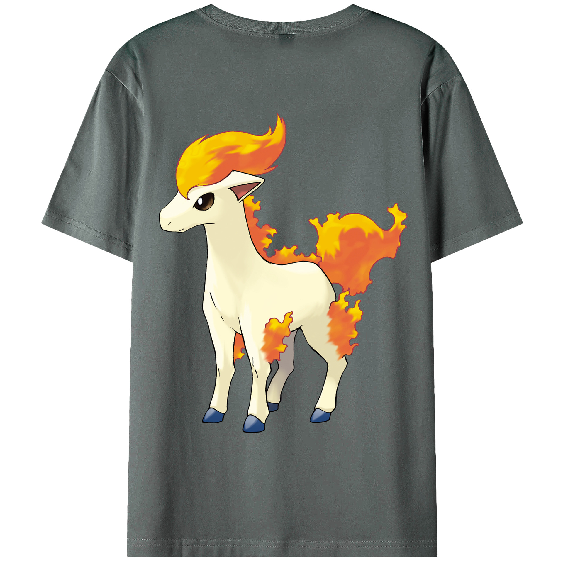（画像用） ポケットモンスター Pokémon 綿100％ メンズ半袖Tシャツ（バックプリント） 通気性